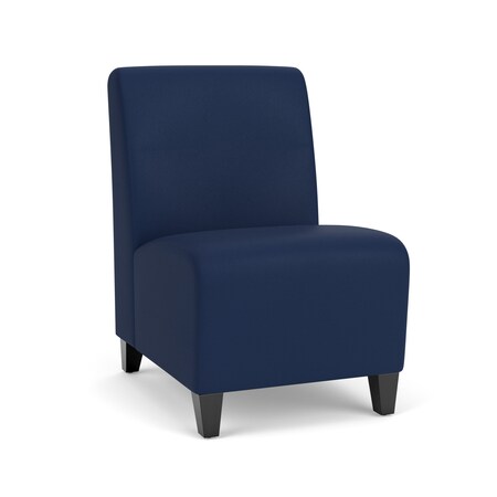 Lesro Siena Lounge Reception Armless Guest Chair, Black, MD Ink Back, MD Ink Seat SN1102
